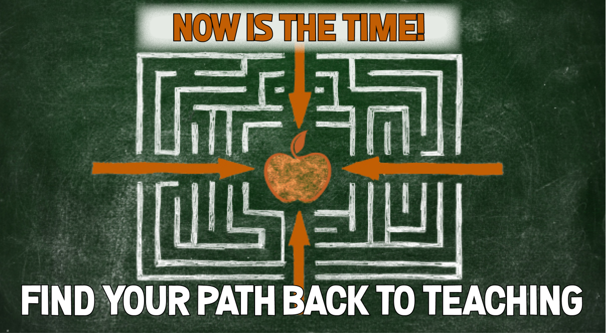 Find Your Path Back to Teaching Banner